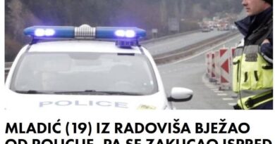 MLADIĆ (19) IZ RADOVIŠA BJEŽAO OD POLICIJE, PA SE ZAKUCAO ISPRED TUNELA: Kad su se otvorila vrata…